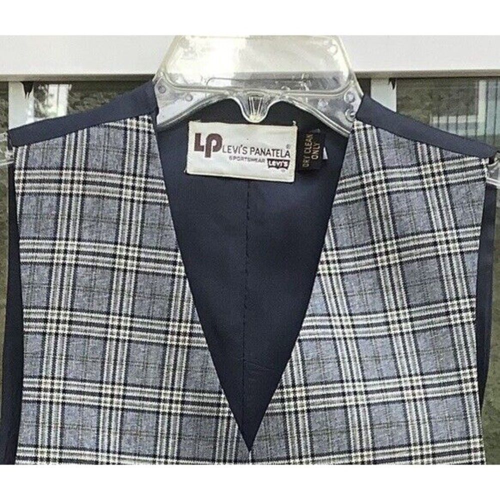 Vintage Levi’s Panatela Plaid Vest Mens Button Front Business Casual - Picture 4 of 6